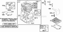 Cylinder Group Diagram and Parts List for  Briggs and Stratton Engine